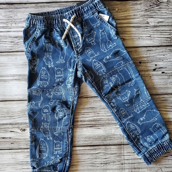 Gap Soft Denim Joggers Unisex Boys Girls Halloween Themed NWT - Picture 4 of 7